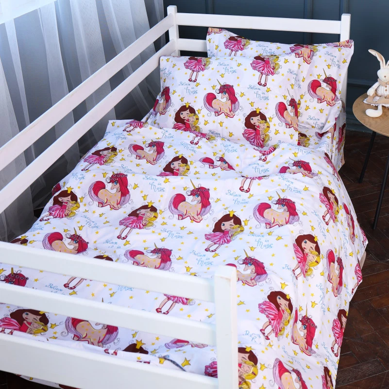 Комплект постільної білизни Бязь Kids Time 17-0704 Принцеса та Єдиноріг
