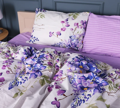 Підковдра Бязь 17-0723 Purple Flowers - 2
