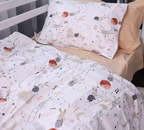 Пододеяльник Poplin Line Kids Time 06 "Rabbit Alphabet"