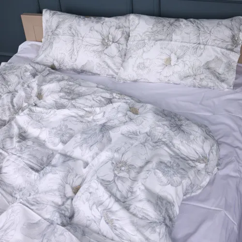 Простирадло Сатин 22-1410 Silver Petals - 2