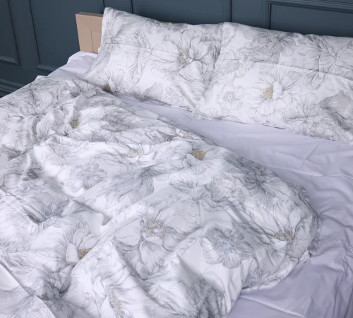 Комплект постельного белья Сатин 22-1410 Silver Petals