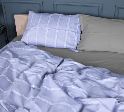 Комплект постельного белья Сатин 22-1378 Silver Vine - 2