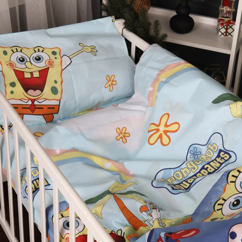 Комплект постільної білизни Бязь Kids Time 17-0684-1 Spanch Bob - 4