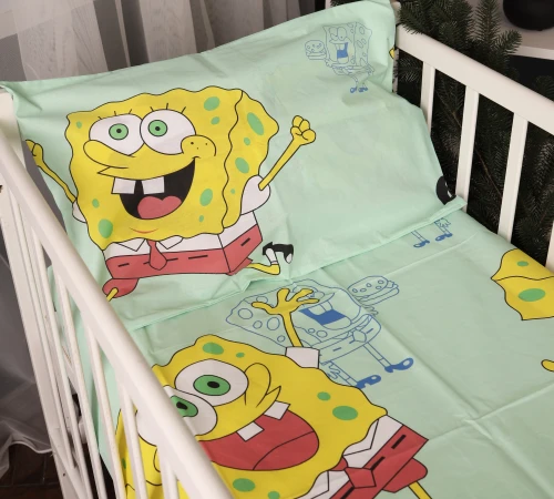 Простынь Бязь Kids Time 17-0688 Спанч Боб и Патрик