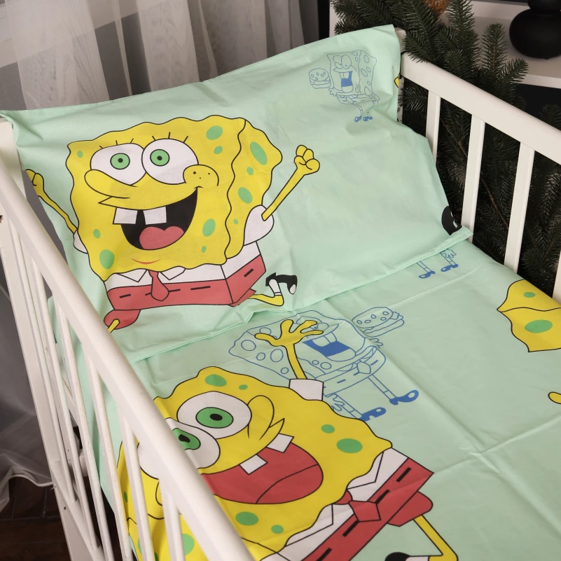 Комплект постільної білизни Бязь Kids Time 17-0688 Спанч Боб і Патрік - 5