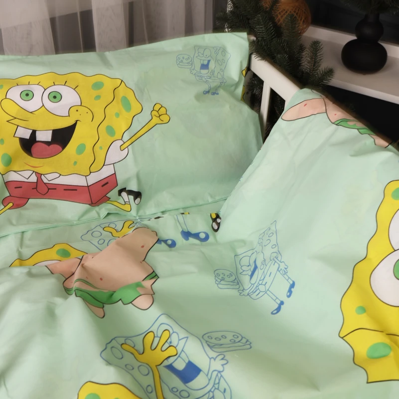 Комплект постільної білизни Бязь Kids Time 17-0688 Спанч Боб і Патрік - 2