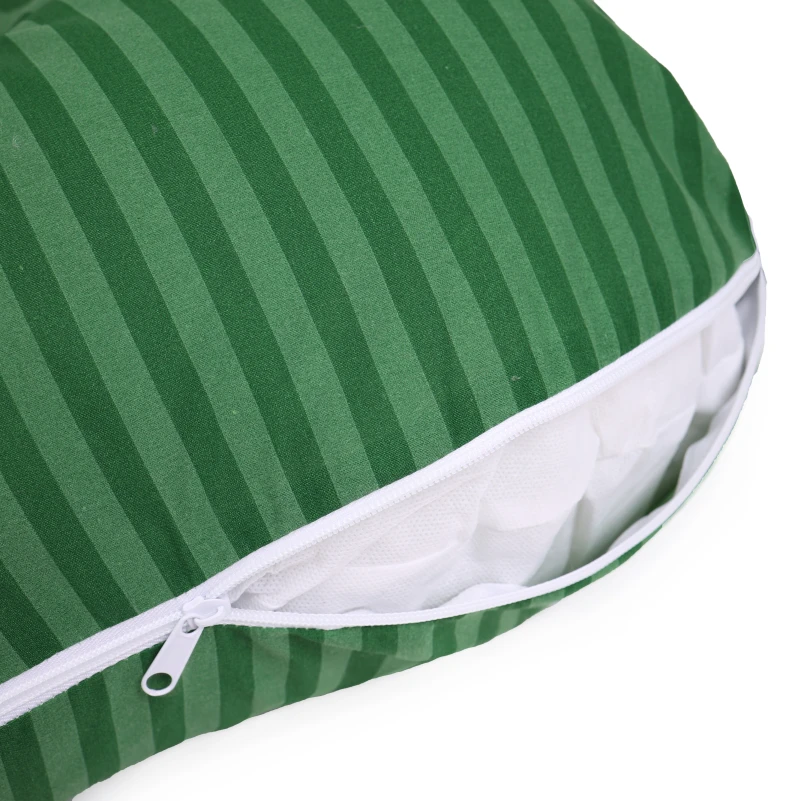 Подушка для беременных и отдыха U-образная №5029 Color Line 17-0612 Stripe Emerald EcoSilk бязь - 6