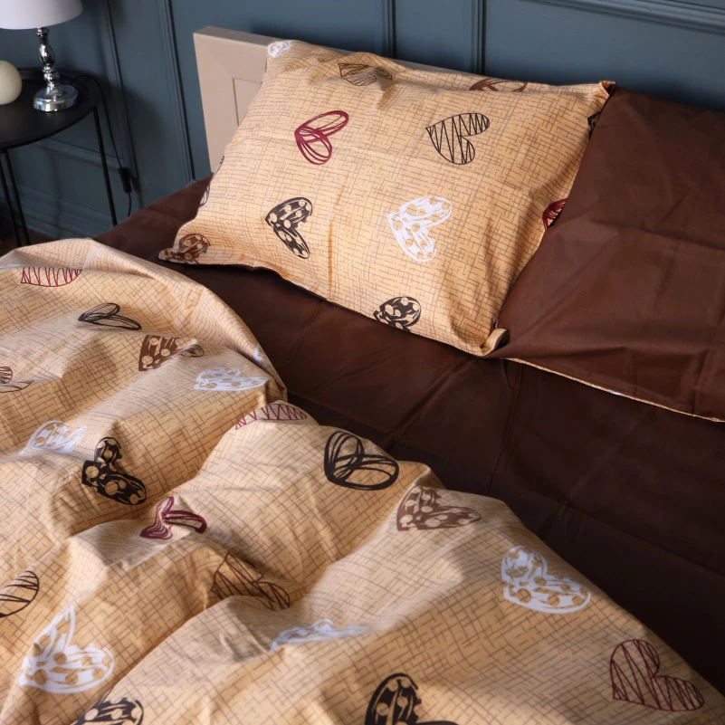 Комплект постільної білизни Бязь 17-0705 Toffee Hearts - 3