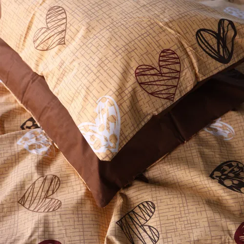 Наволочка Бязь 17-0705 Toffee Hearts