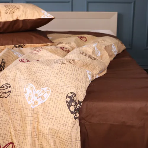 Простирадло Ranforce Elite 17-0705 Toffee Hearts