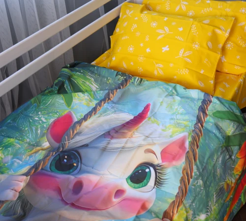 Комплект постільної білизни Ranforce Elite Kids Time 17-0717 Unicorn in the Tropics - 2