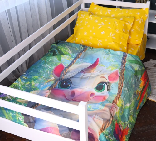 Комплект постільної білизни Ranforce Elite Kids Time 17-0717 Unicorn in the Tropics