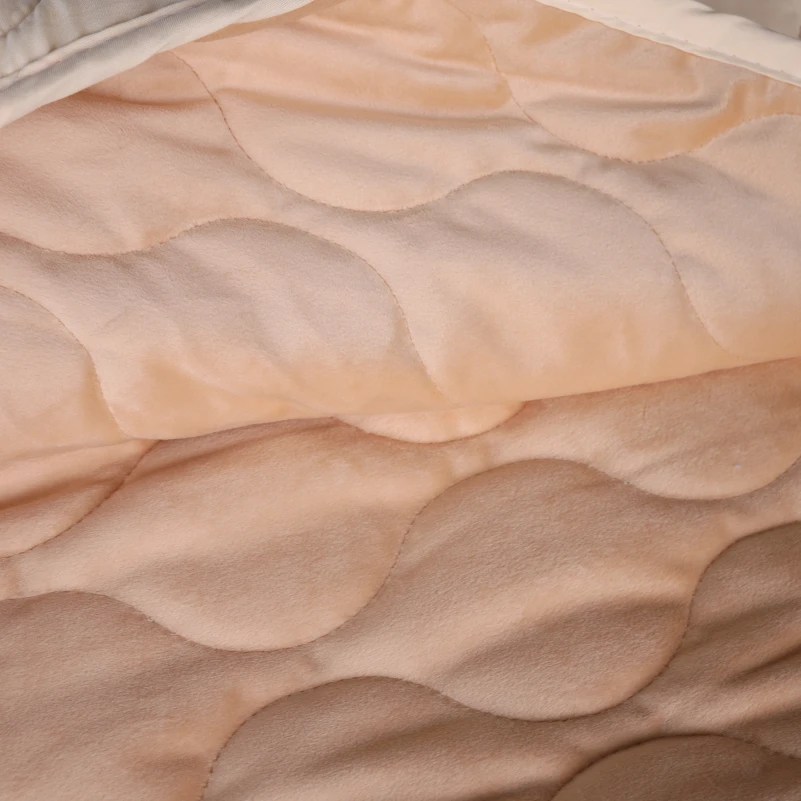 Набір покривало + наволочки 2 шт №5050 Velor charm Beige - 4