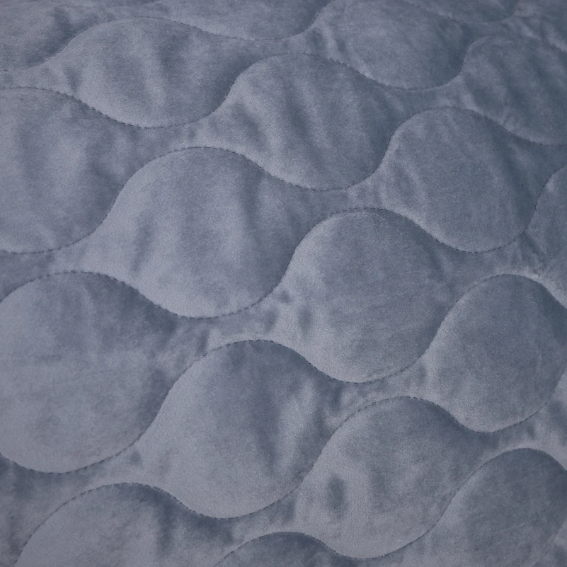 Набір покривало + наволочки 2 шт №5052 Velor charm Dark grey - 4