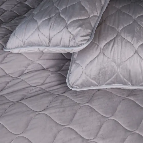 Покривало №5051 Velor charm Light gray - 5