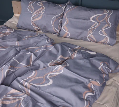 Наволочка Сатин 22-1407 Wavy lines - 2