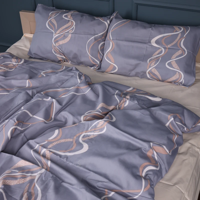 Наволочка Сатин 22-1407 Wavy lines - 1