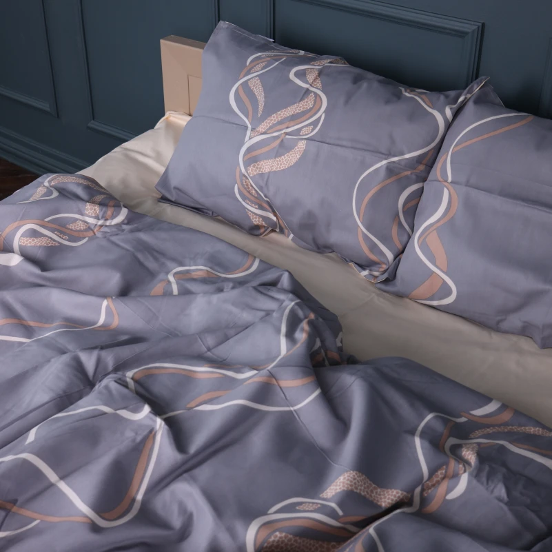 Наволочка Сатин 22-1407 Wavy lines - 2