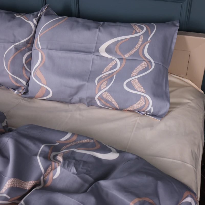 Наволочка Сатин 22-1407 Wavy lines - 4