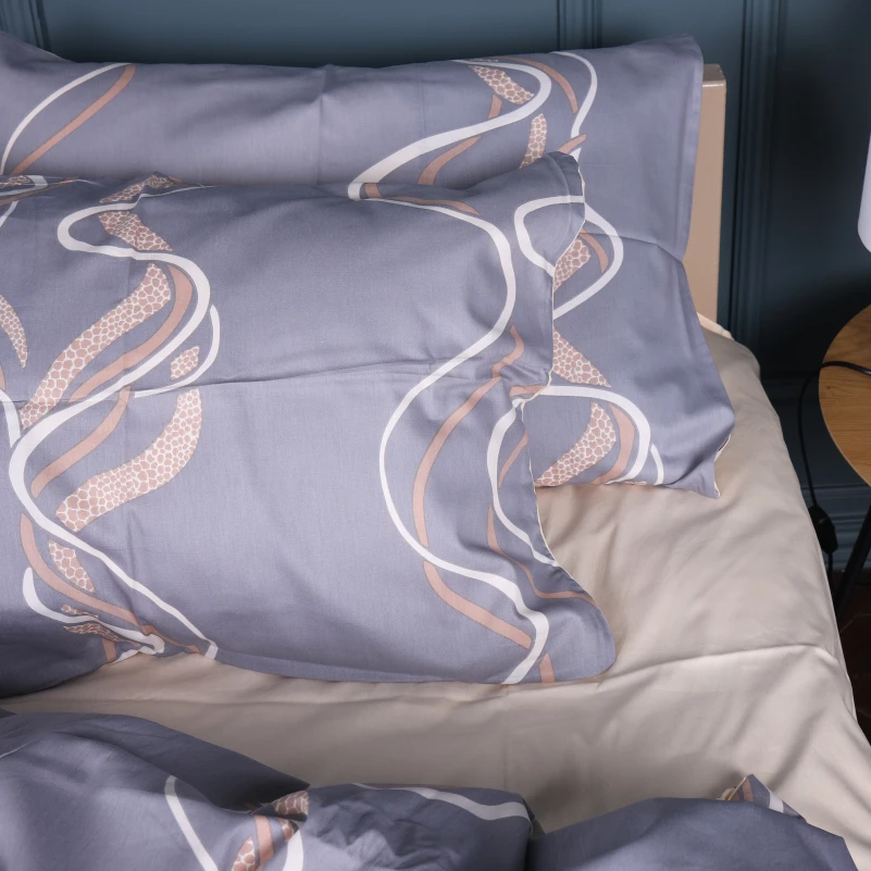 Наволочка Сатин 22-1407 Wavy lines