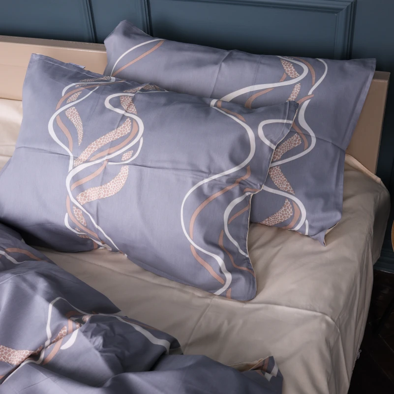 Наволочка Сатин 22-1407 Wavy lines - 3