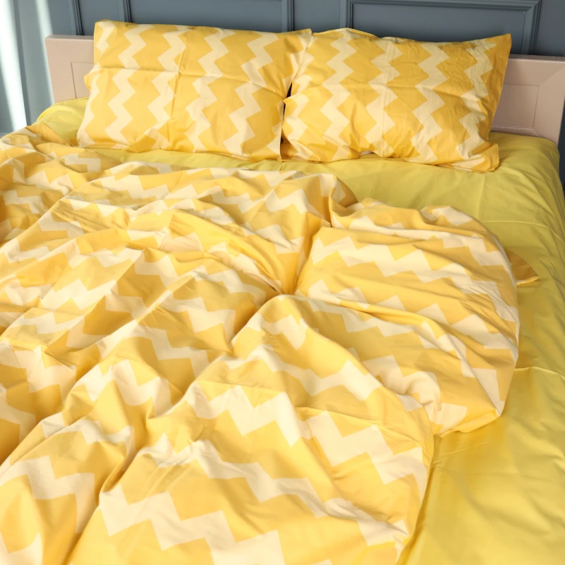 Наволочка Сатин 22-1406 Yellow Waves - 2