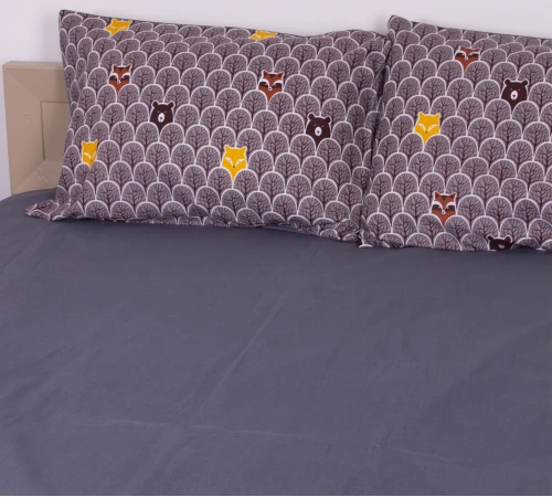 Простирадло MirSon Ranforce Elite 17-0526 Fabulous forest grey - 2