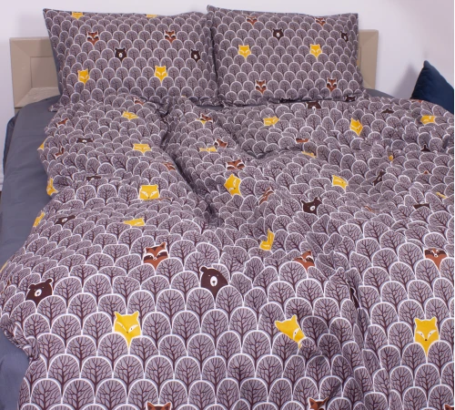 Комплект постільної білизни Бязь 17-0526 Fabulous forest grey - 2