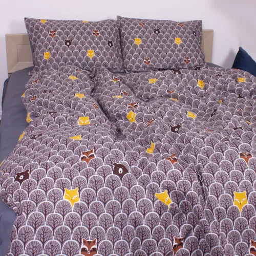 Комплект постільної білизни Бязь 17-0526 Fabulous forest grey - 2