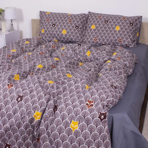 Пододеяльник MirSon Ranforce Elite 17-0526 Fabulous forest grey