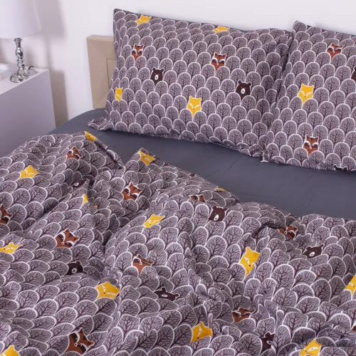 Пододеяльник MirSon Ranforce Elite 17-0526 Fabulous forest grey - 2