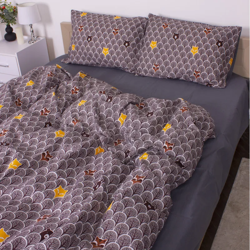 Пододеяльник MirSon Ranforce Elite 17-0526 Fabulous forest grey - 3