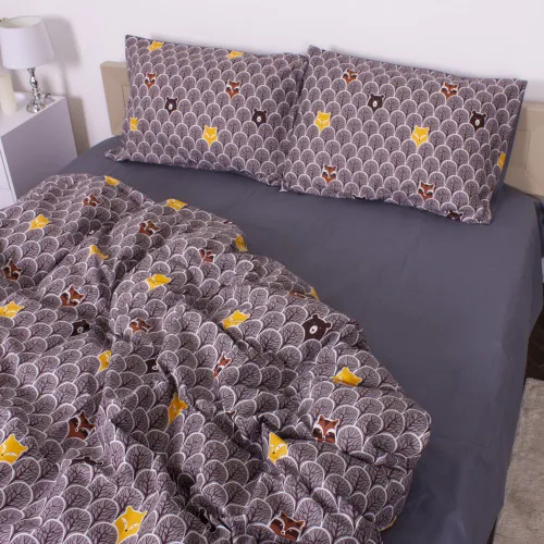 Простынь MirSon Ranforce Elite 17-0526 Fabulous forest grey