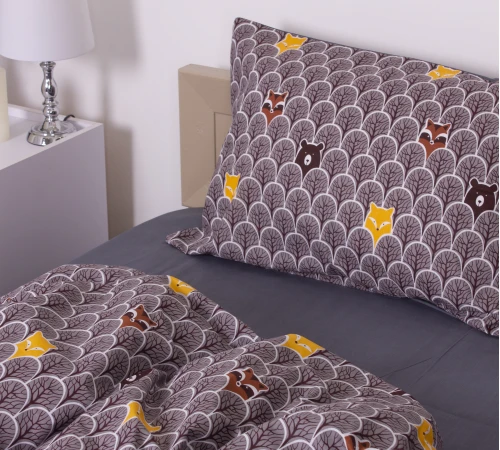 Наволочка Бязь 17-0526 Fabulous forest grey - 2