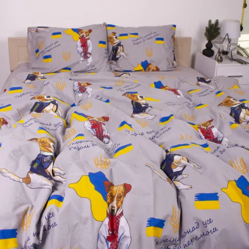 Комплект постельного белья MirSon Ranforce Elite 17-0596 "Пес Патрон Сірий" - 2