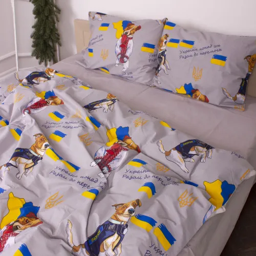 Простирадло Бязь 17-0596 "Пес Патрон Сірий" - 2