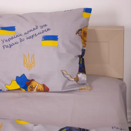 Простынь MirSon Ranforce Elite 17-0596 "Пес Патрон Сірий" - 2