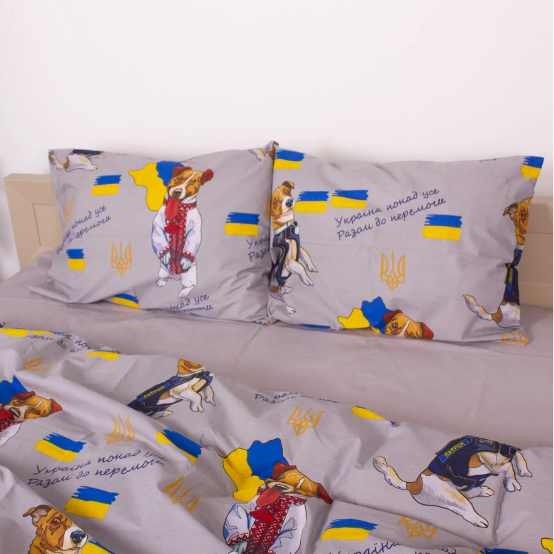 Наволочка Бязь 17-0596 "Пес Патрон Сірий" - 2