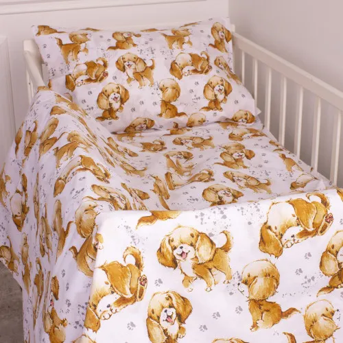 Дитячий комплект постільної білизни Бязь Kids Time 20-0020 Red dogs