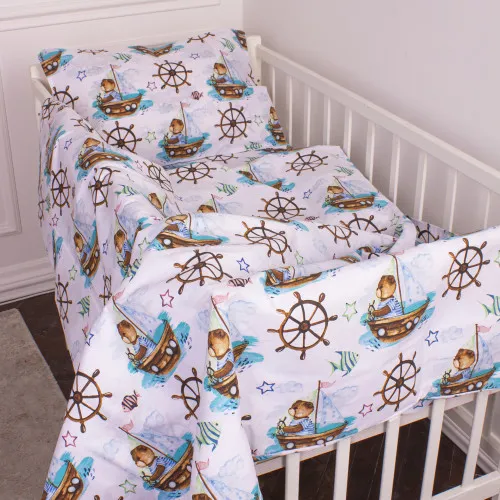 Дитячий комплект постільної білизни Бязь Kids Time 20-0023 Sailor