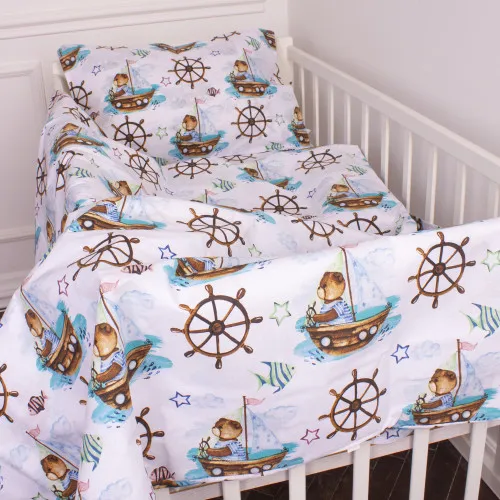 Дитячий комплект постільної білизни Бязь Kids Time 20-0023 Sailor - 2