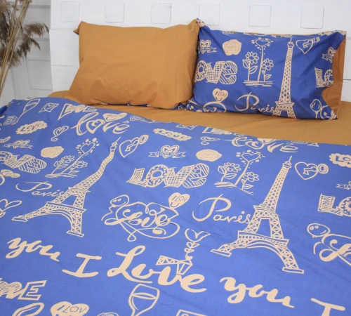 Наволочка Бязь 17-0443 Love Paris - 2