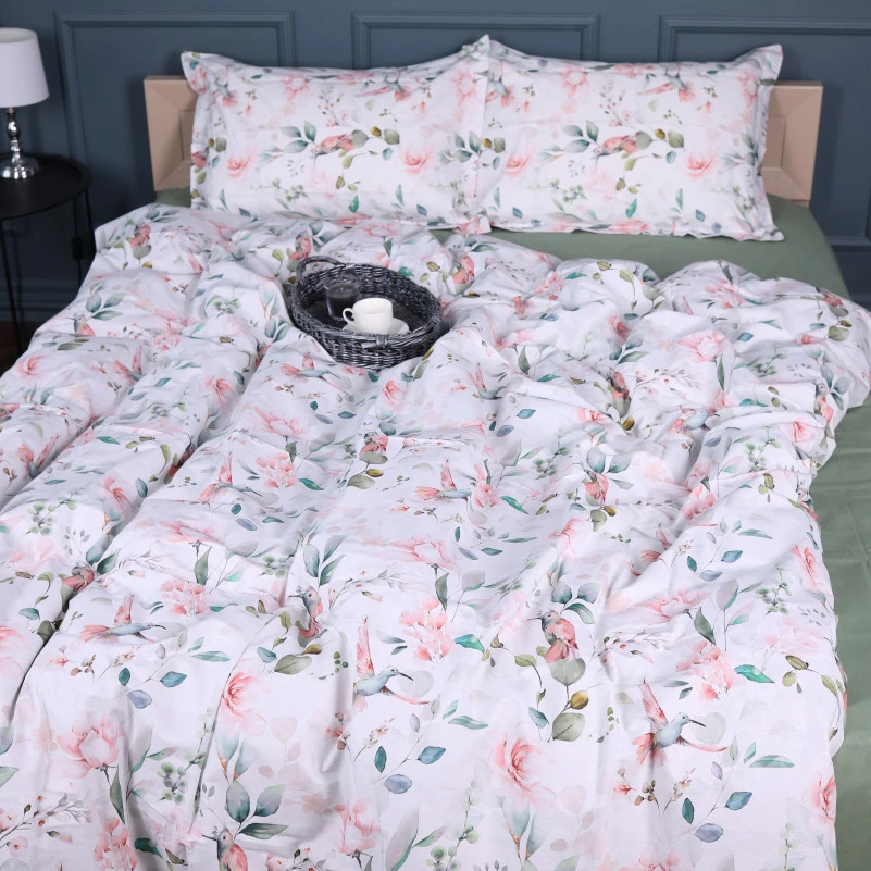 Комплект постельного белья Поплин 00-9 "Birds and Flowers" - 2