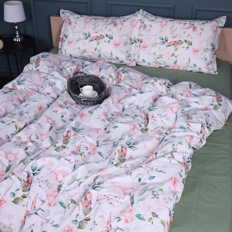 Комплект постельного белья Поплин 00-9 "Birds and Flowers" - 4