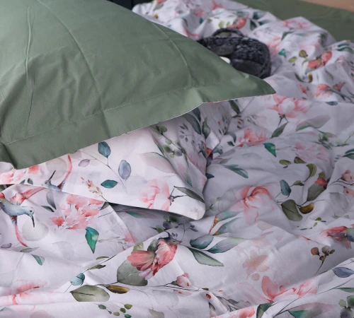 Наволочка Поплин 00-9 "Birds and Flowers"