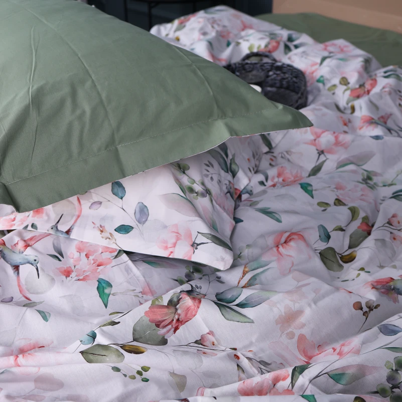 Комплект постельного белья Поплин 00-9 "Birds and Flowers" - 6