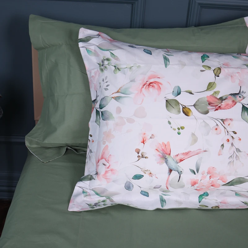 Комплект постельного белья Поплин 00-9 "Birds and Flowers" - 7