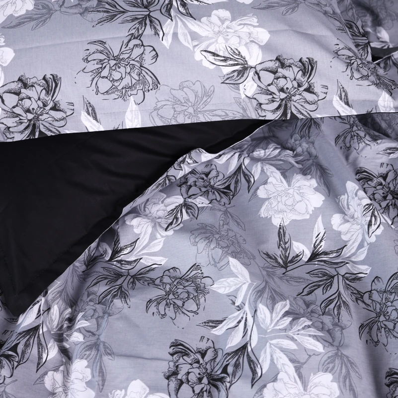 Комплект постільної білизни Поплін 00-8 "Black Flowers" - 6
