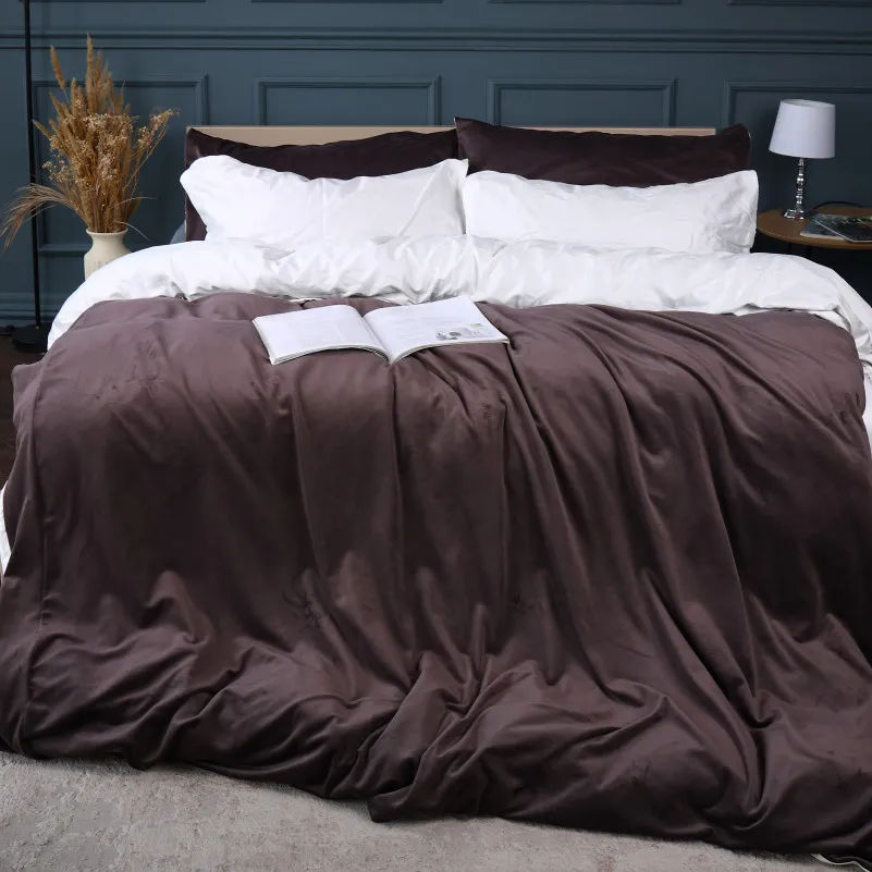 Комплект постельного белья Велюр Winter Delicate 28-0068 Camelia