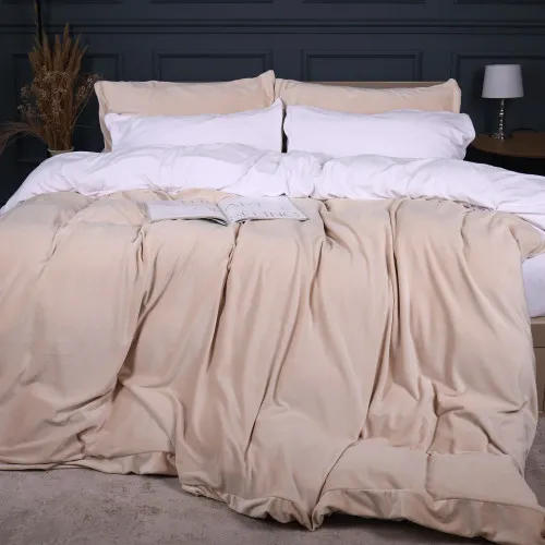 Комплект постельного белья Велюр Winter Frost 28-0001 + 28-0004 Gardenia Velvet